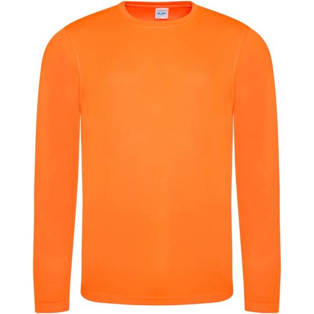 AWDis Just Cool Mens Long Sleeve Cool Sports Performance Plain T-Shirt M elektrisk grön färg