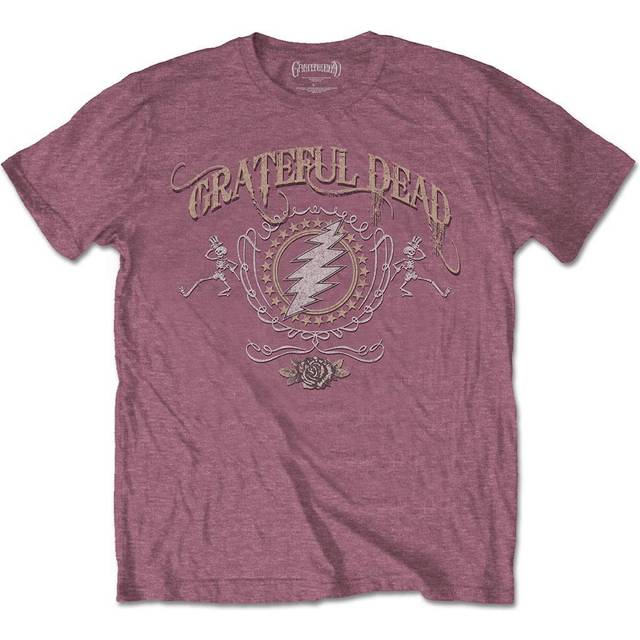 (XXL, Brown) Grateful Dead Bolt Band Logo T Shirt