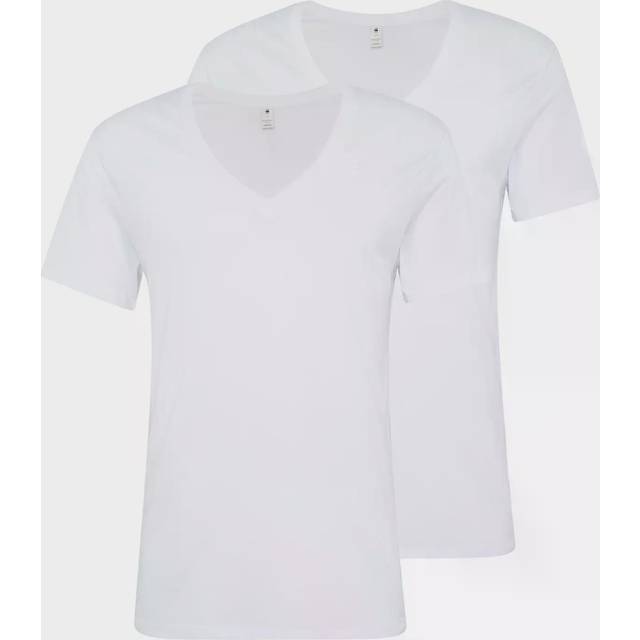 Base Heather V-Neck T-Shirt 2-Pack - White - Men