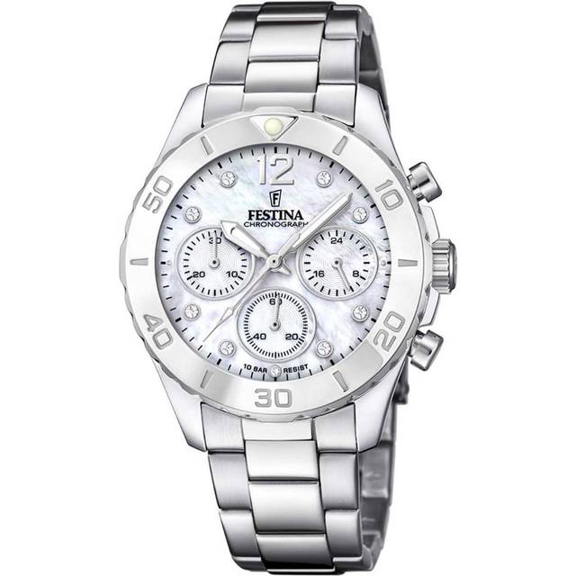 Festina 32020952 Damen-Uhren Analog Quarz, Pärlemorskimrande, taille unique, Klassisk
