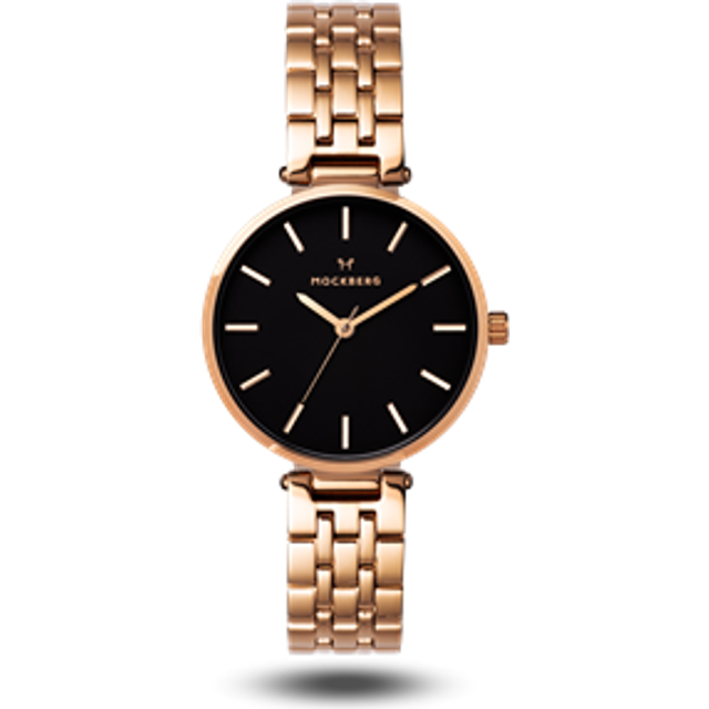 Mockberg Original links MO524 - Dam - 34 mm - Analogt - Quartz - Mineralglas - Black (34 mm)