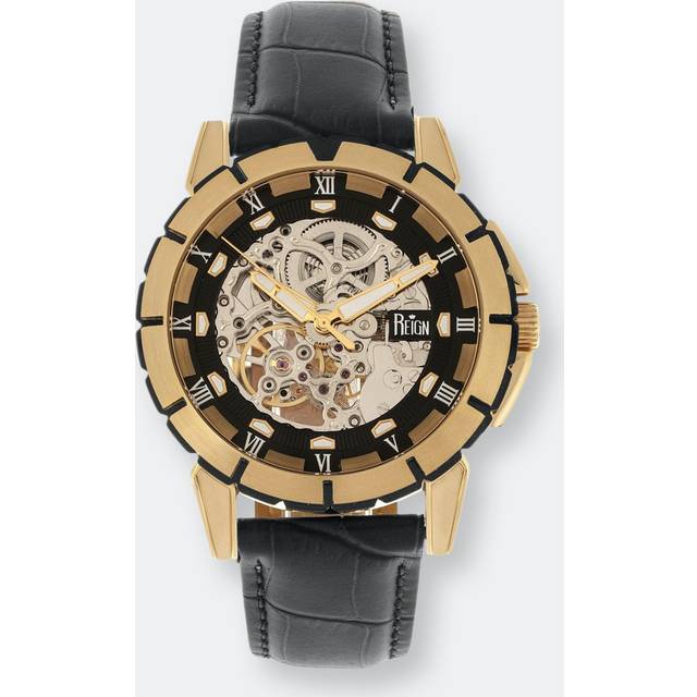 Philippe Automatic Skeleton Leather-Band Watch - Gold - One Size