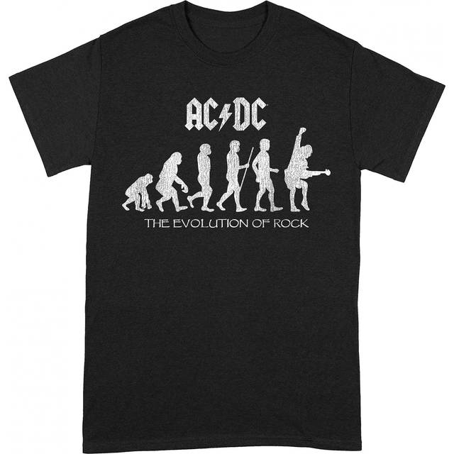 (XL, Black) AC/DC Unisex Adult The Evolution Of Rock T-Shirt