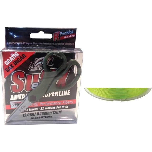 Sufix 832 Braid 120m med sax Lime 0,38 mm