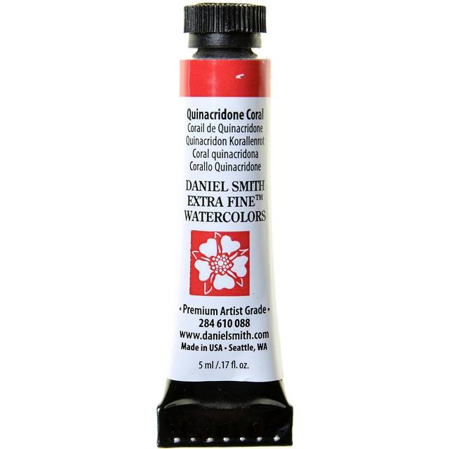 Daniel Smith : Watercolour Paint : 5ml : Quinacridone Coral