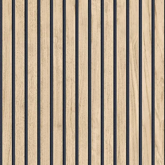 Panacea träplattor tapet ljus ek – beige/svart – Belgravia 1158