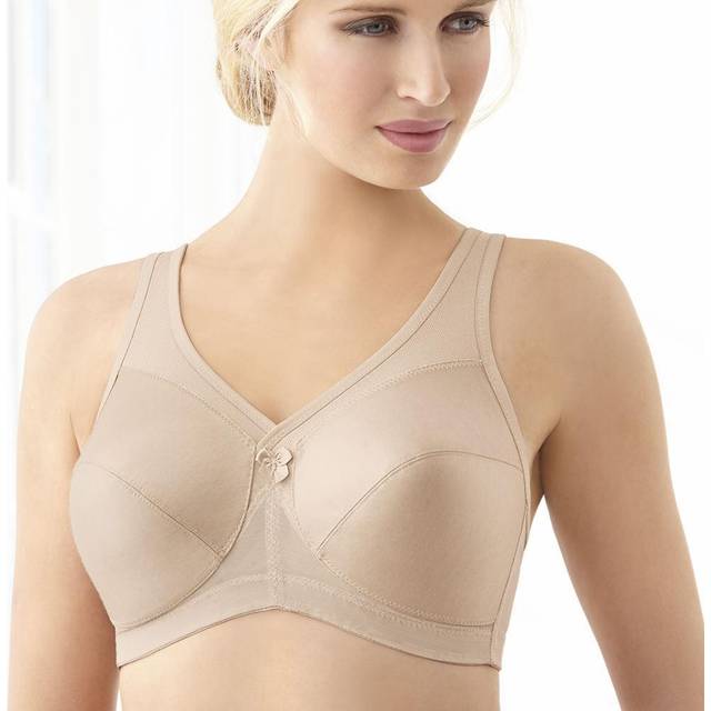 Glamorise Full Figure Plus Size MagicLift Active Wirefree Support Bra - White