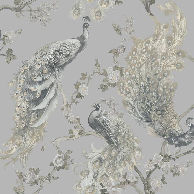 Holden Decor Menali Grey Wallpaper - 53cm x 10.05m