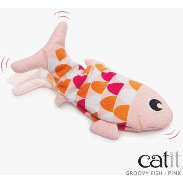 Catit Groovy Fish – rörelsesaktiv, dansande fisk, rosa