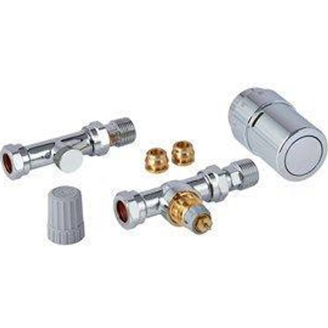 Danfoss RAS-D2 Straight Thermostatic Radiator Valve & Lockshield 013G6018