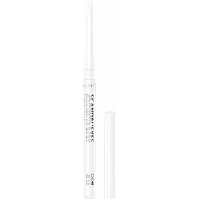 Rimmel Scandaleyes Exaggerate, Kohl, Hvid, Snow White, Blyant, 24 t, Isododecane, Polyethylene, Synthetic Wax, Ethylene/Propylene Copolymer, Bis-Diglyceryl