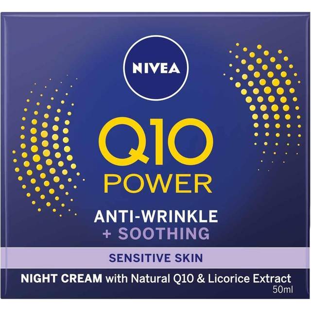 NIVEA Q10 Sensitive Anti-Wrinkle Revitalising Night Cream 50ml - Blue