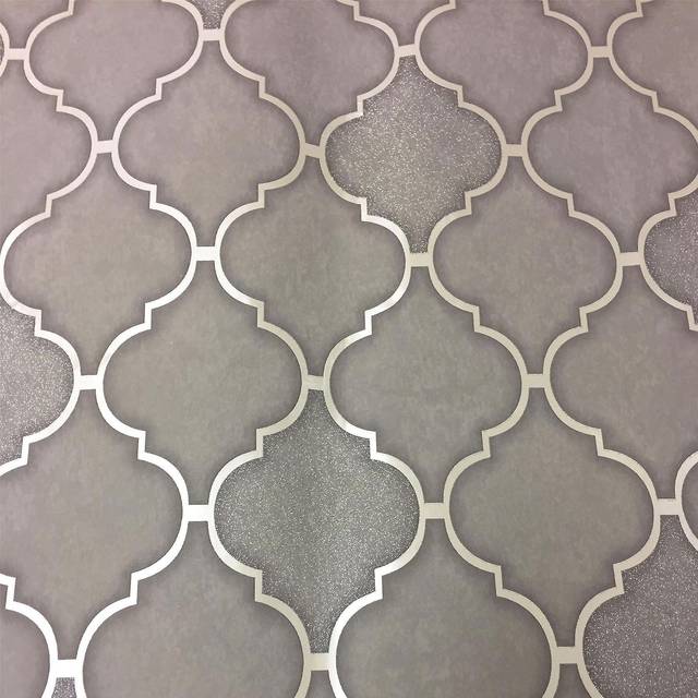 Holden Decor Trellis Tile Charcoal Wallpaper 89311