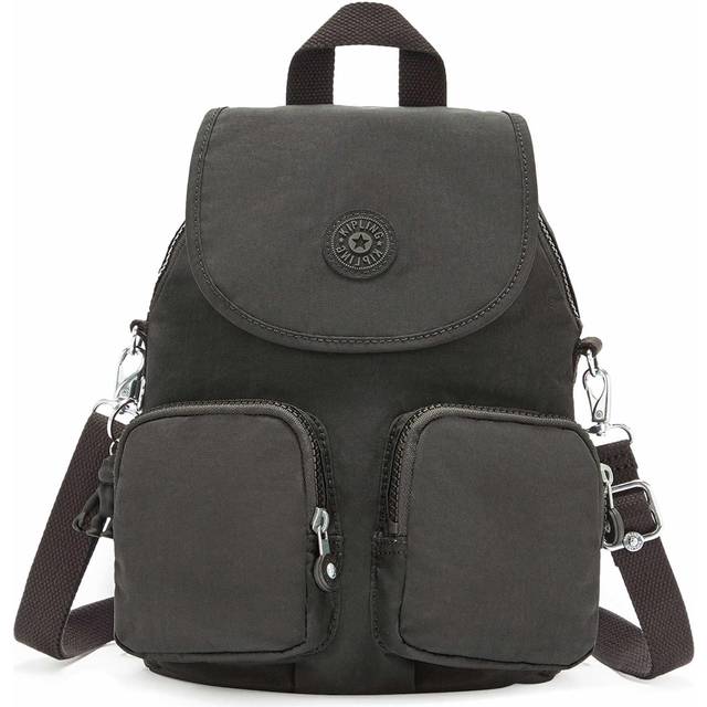 Kipling Backpack Firefly Up Black Noir Small Woman 100% Polyamide