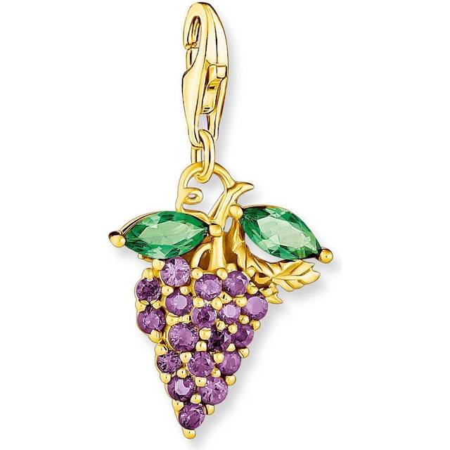 Sterling Silver Multicoloured Grape Charm Pendant 1878-472-7