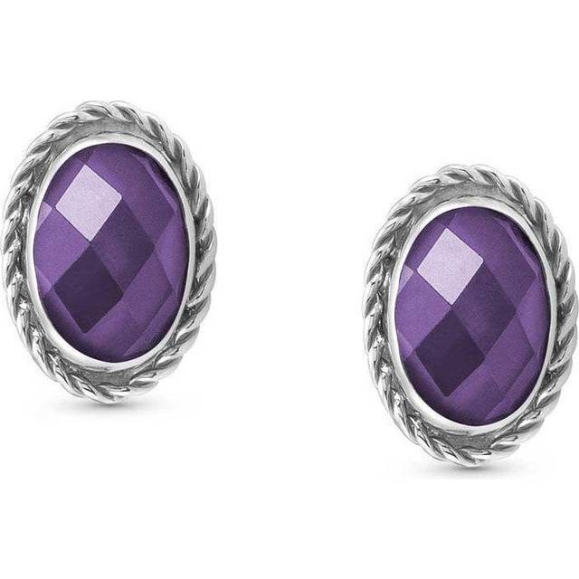 Zircons Oval Rich Purple Earrings 027801/001