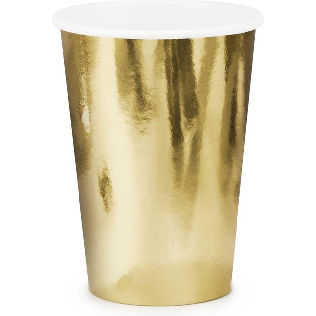Pappersmugg Guld 220ml 6-pack