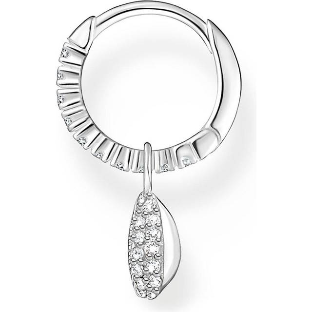 Thomas Sabo Single hoop earring with white stones silver white CR691-051-14 - silver-coloured/white - one size