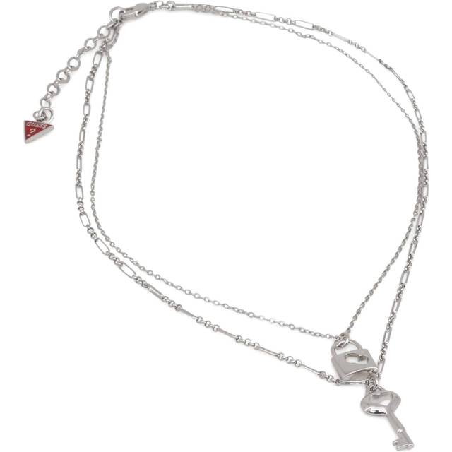 Elegant Steel Necklace with Intricate Appliques - grey
