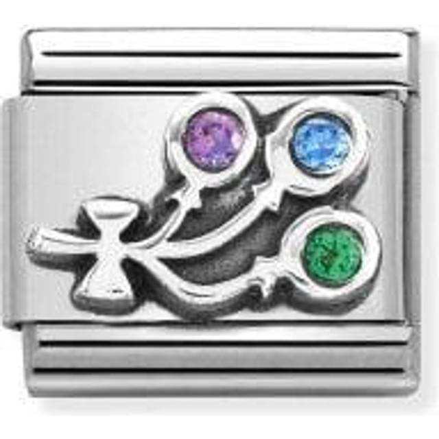 Nomination Classic Silver CZ Balloons Friends &amp; Family Charms