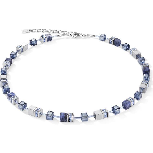 GeoCUBE® Sodalite & Haematite Blue Necklace 4017/10-0700