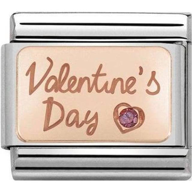 Nomination Classic Rose Gold CZ Valentine&apos;s Day Love &amp; Hearts