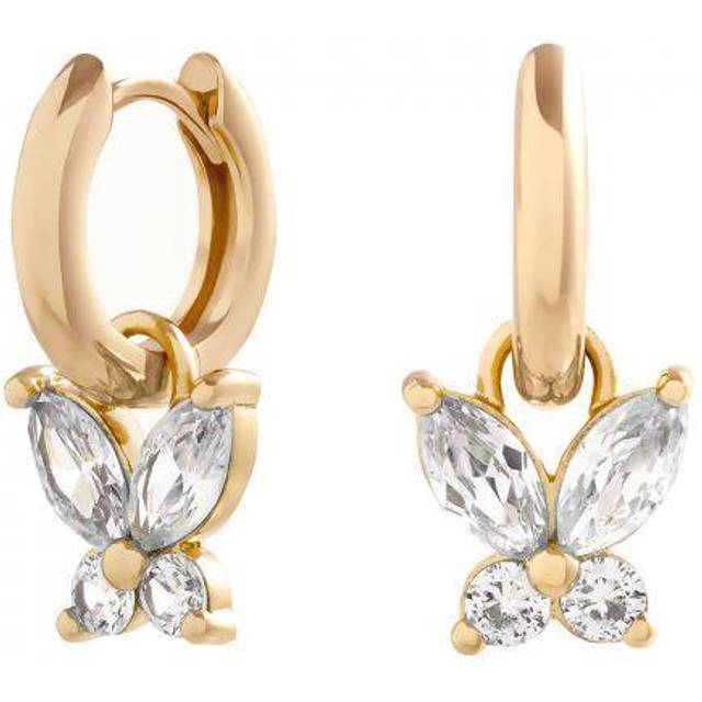 Olivia Burton Rose Gold Marquise Butterfly Huggie Earrings - Rose Gold