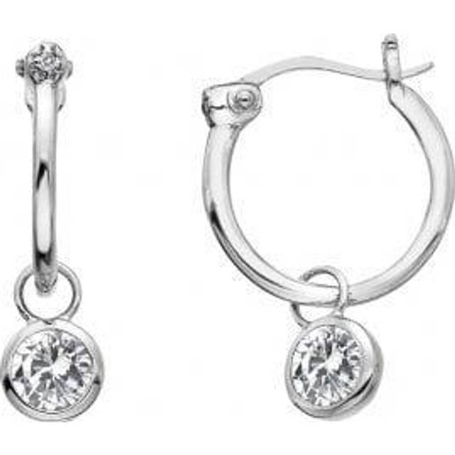 Sterling Silver White Topaz Drop Earrings DE628