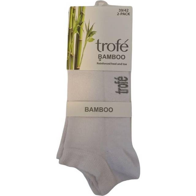 Dots Strumpa Bambu Vit/Grå 2-pack 39/42
