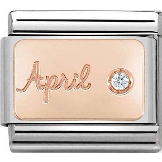 Nomination Classic Rose Gold April Diamond Birthday &amp; Birthstones