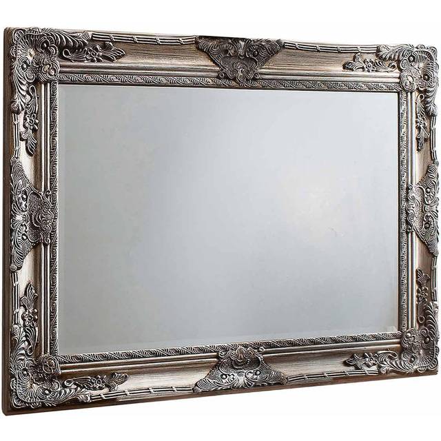 Crossland Grove Devonshire Rectangle Mirror Silver 114x84cm, Silver