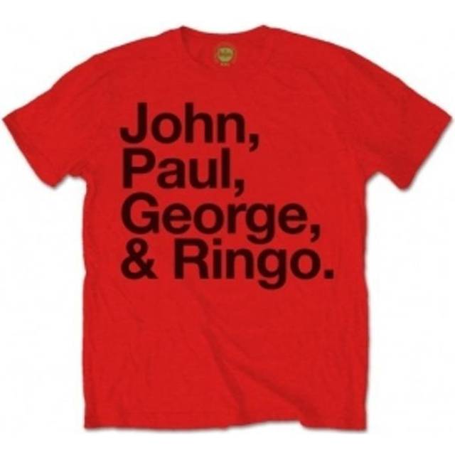 The Beatles Men's John Paul George And Ringo Short Sleeve T-shirt, Black, Large -  beatles mens john paul george ringo short sleeve tshirt black large