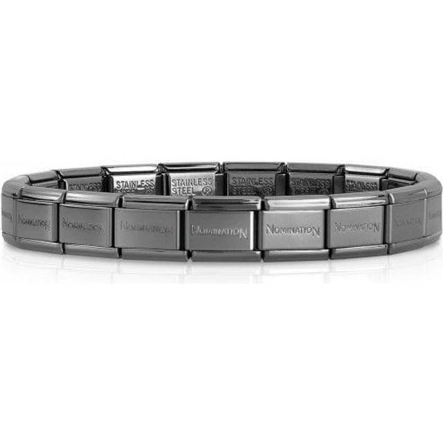 Nomination CLASSIC Stainless Steel Link Black Shiny Base Bracelet 030001/SI/002 - Grey