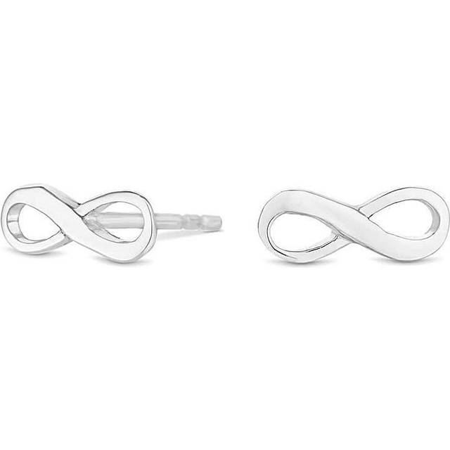 Simply Silver Simply Silver Sterling Silver 925 Mini Infinity Stud Earrings, Silver, Women - Ilver