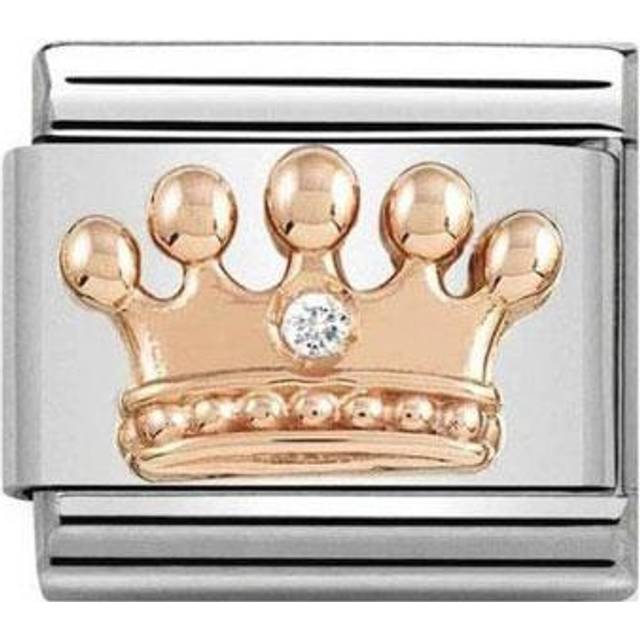 Nomination Classic Rose Gold CZ Crown in White Fairytale &amp; Fantasy