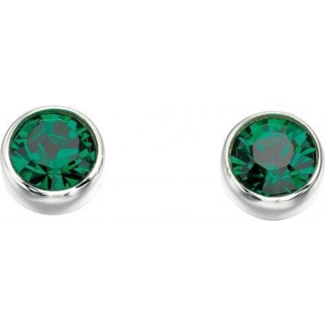 Beginnings Sterling Silver Crystal Birthstone Earrings by Beginnings