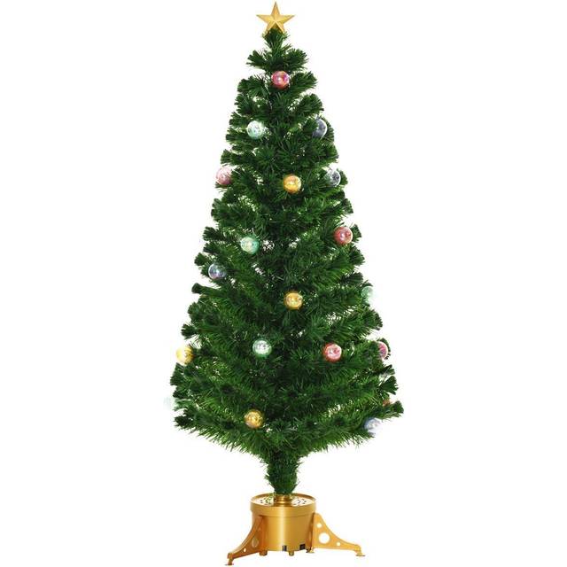 5FT Prelit Artificial Christmas Tree - Green - One Size - Homcom