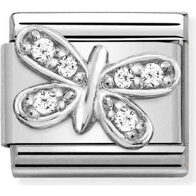 Nomination Classic Silver CZ White Butterfly Animal Charms