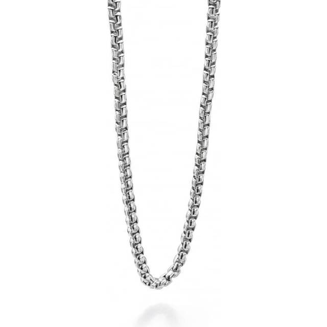 Fred Bennett Stainless Steel Large Belcher Link Necklet N3735 - Silver