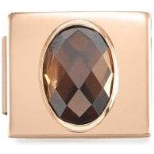 Nomination Glam Rose Oval Champagne Cubic Zirconia Charm 230604/15 - Rose Gold