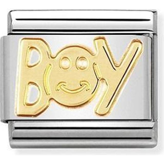 Nomination Classic Charm with 18k Gold Boy - Silver,Gold