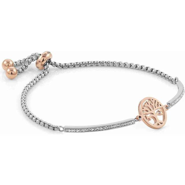 Nomination Milleluci Rose Gold Finish Pave Tree of Life Toggle Half Bangle 028005/017 - Two Colour
