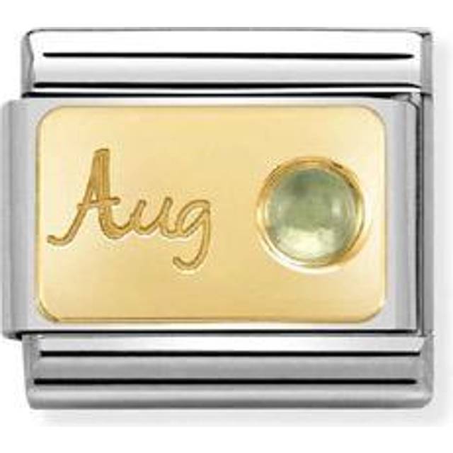 Nomination Classic Silver August Peridot Birthday &amp; Birthstones Ch