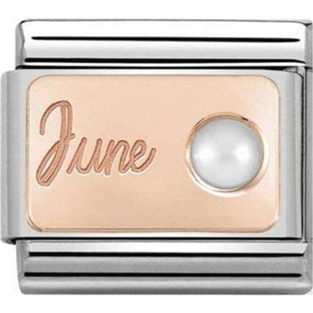 Nomination Classic Rose Gold June White Pearl Birthday &amp; Birthston