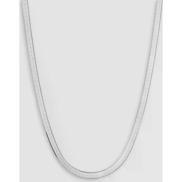 Simply Silver Sterling Silver 925 Flat Snake Necklace