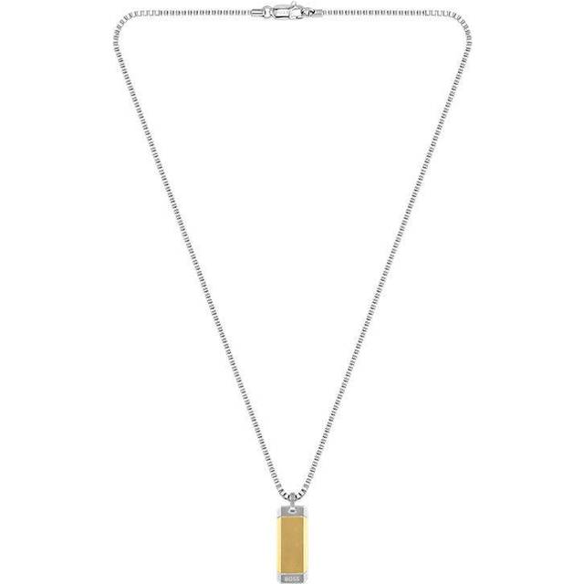 BOSS Bennett Men's Two Tone Pendant Necklace