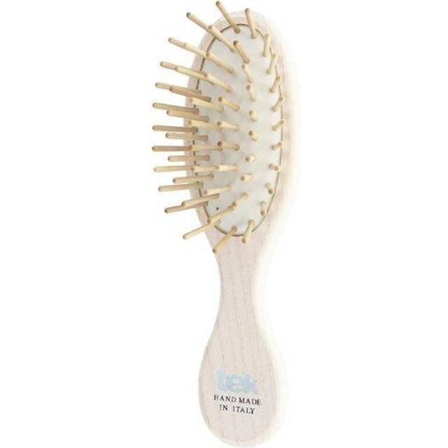 TEK Natural Small Purse Hairbrush White