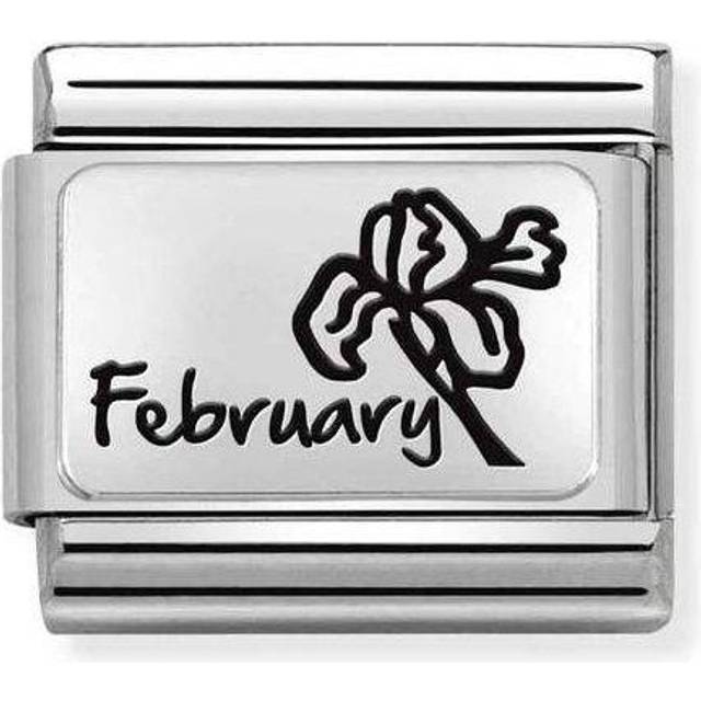Nomination Classic Silver February Violet Flower Birthday &amp; Births
