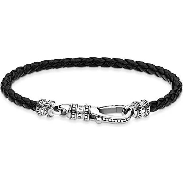 Thomas Sabo Leather strap lobster clasp black A1931-682-11-L15 - black/silver-coloured - 15 cm