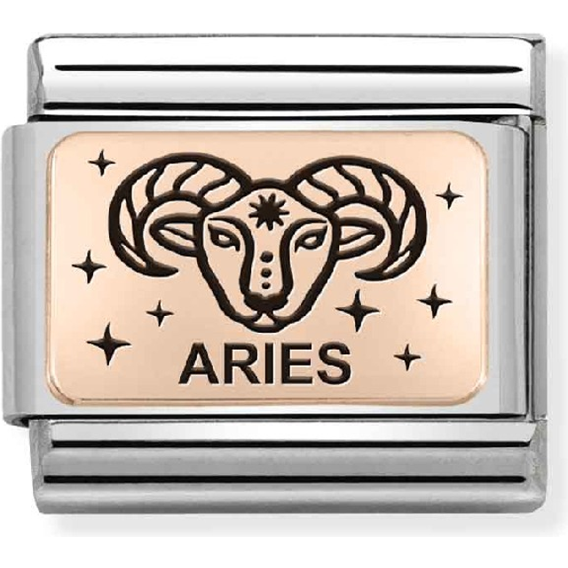 Nomination Classic Rose Gold Star-Sign Aries Zodiac Charms